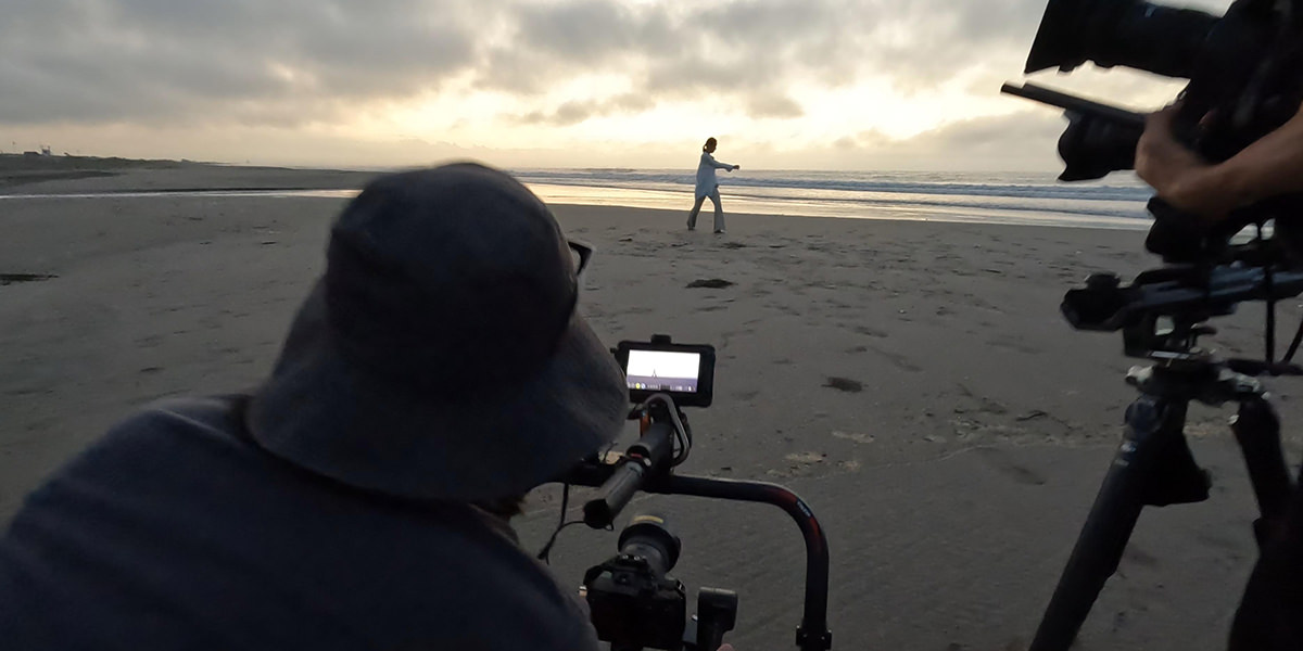 写真:撮影の様子