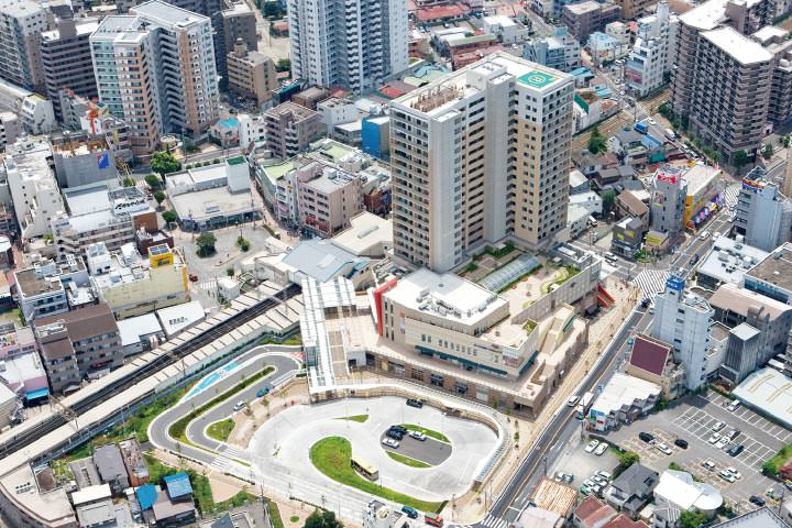 写真:小田急相模原北口駅前地区の空撮